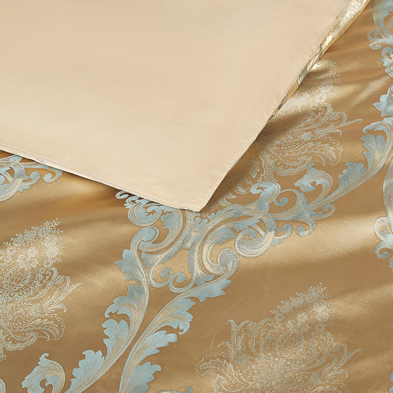Conjunto de Quatro Peças Jacquard de Cetim, Conjunto de Quatro Peças de Cama de Luxo Leve, Conjunto de Quatro Peças de Lençol, Capa de Edredom, Conjunto de Três Peças de Fronha