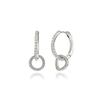 Circle Q One-Touch Silver Earrings Gisvee107
