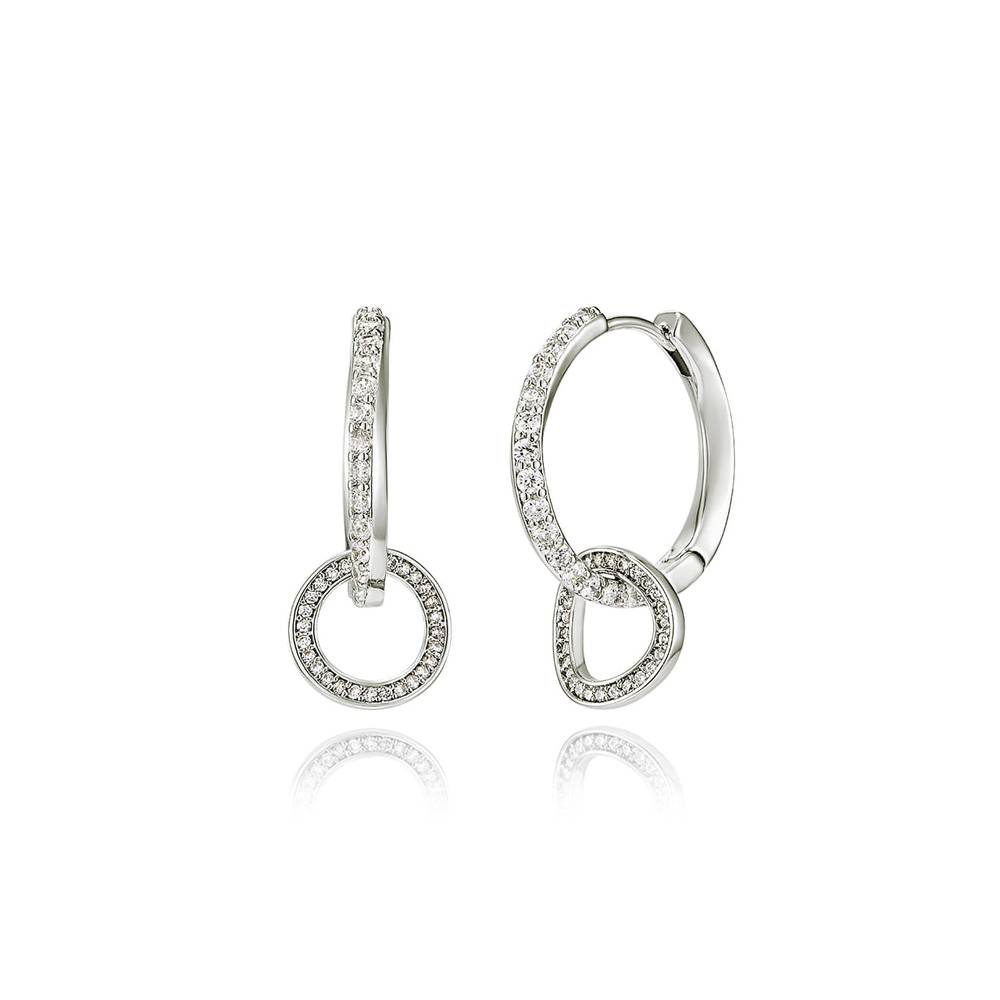 Circle Q One-Touch Silver Earrings Gisvee107