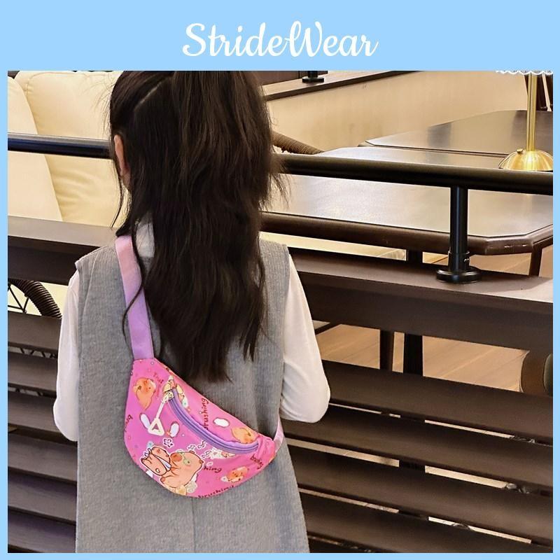 Crossbody Capybara Printed Bags Children Cartoon Outdoor Leisure Waist Pack