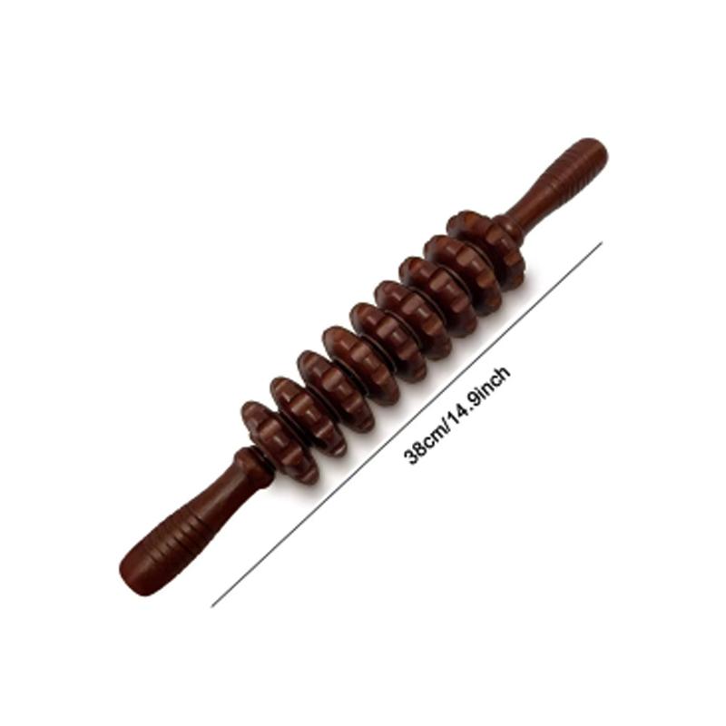 Durable And Safe 1Pcs Wooden Therapy Massager Roller Trigger Point Massager Stick For Fascia Cellulite Muscle & Abdomen Body Muscle Belly Tool