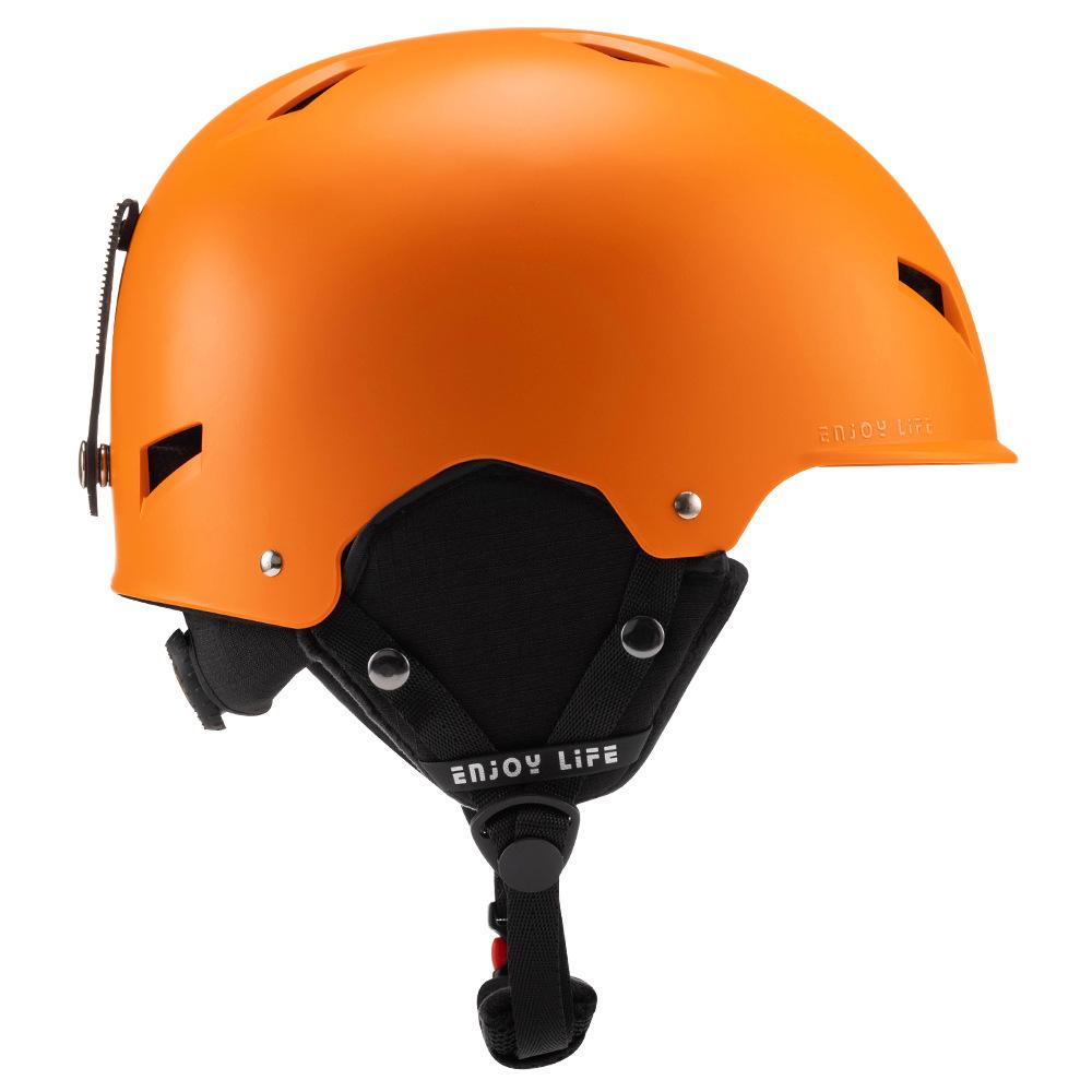 

Спортивный взрослый горнолыжный шлем однотонный узор цвет M【55-58CM】 оранжевый