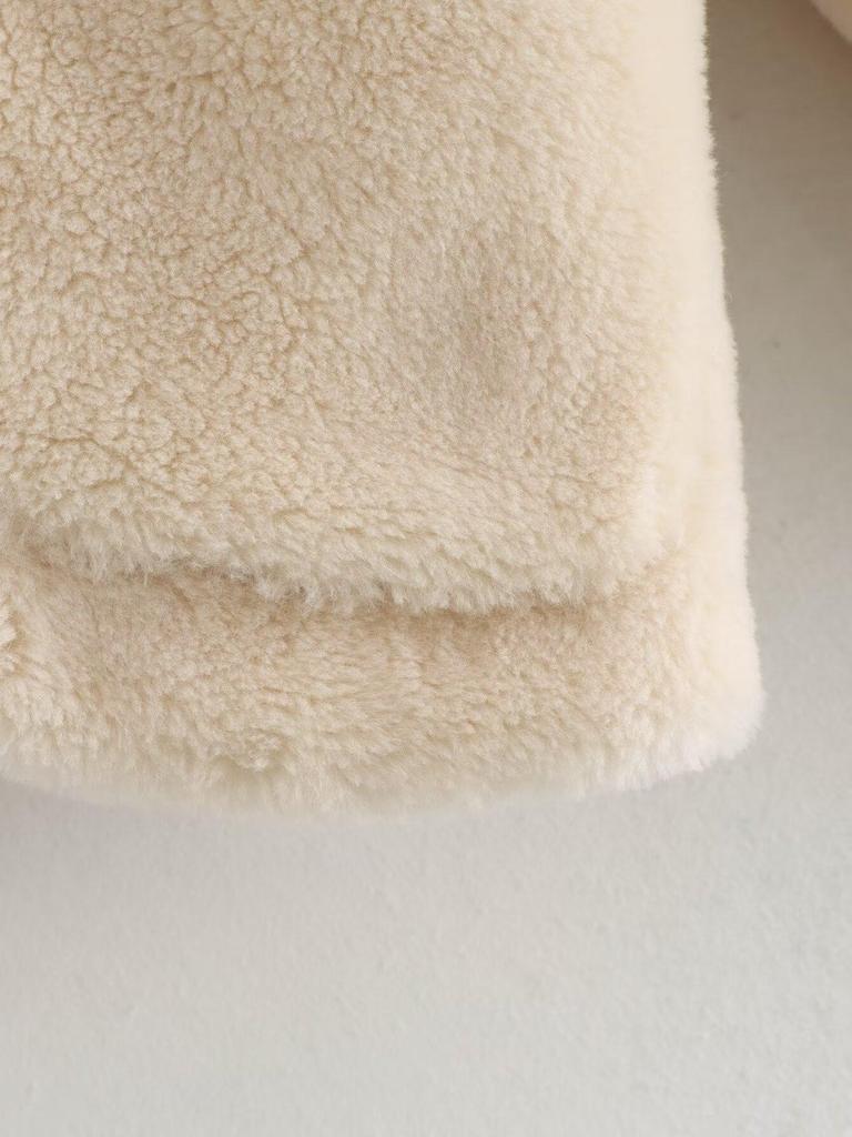 2024 Women's Two-Tone Spring Buckle Fleece Jacket