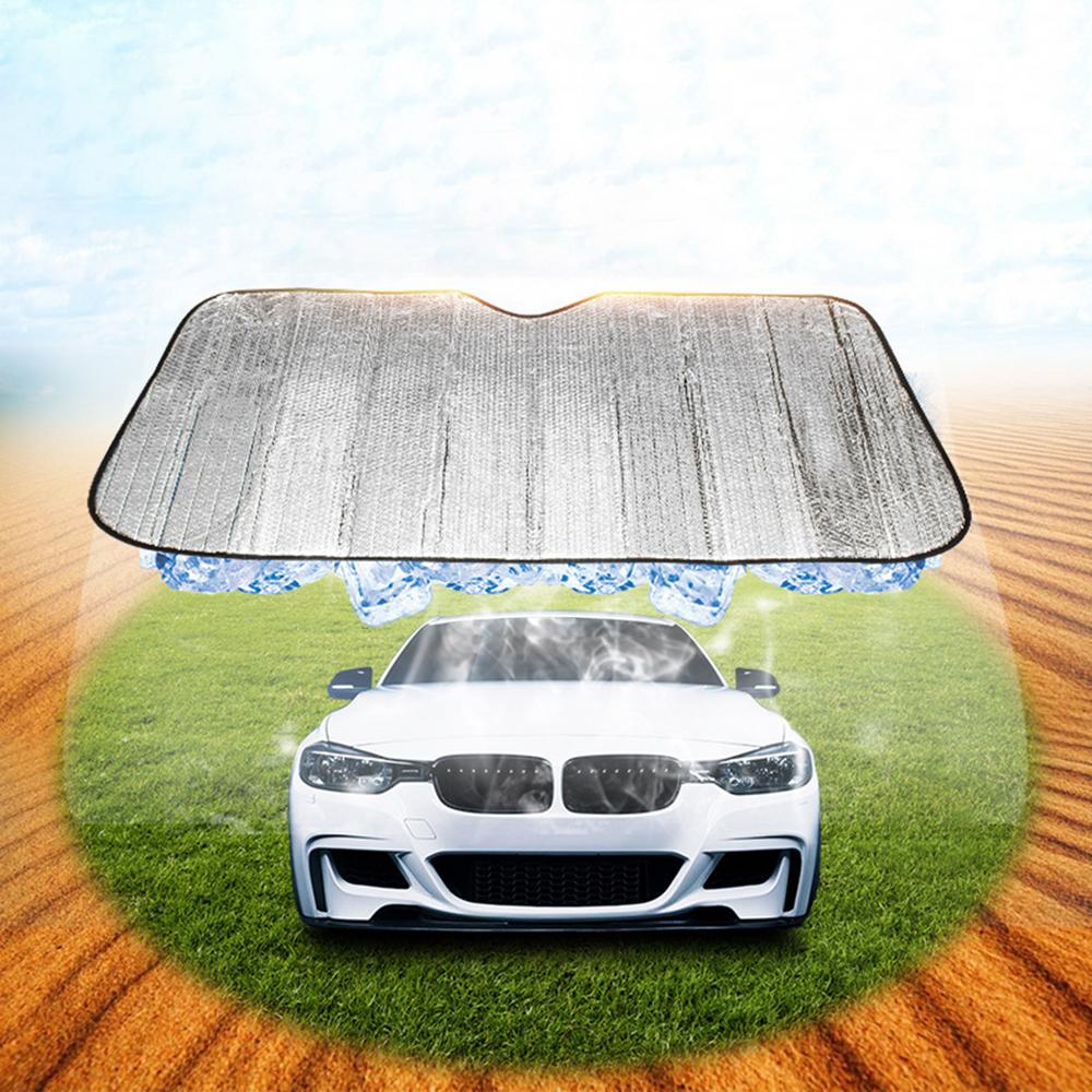 Car Front Windshield Foldable Sun Shade Heat Insulating Sun Visor UV Block Accessory Suitable For SUV Truck Outdoor ParkingWindshield Sunshades 1
