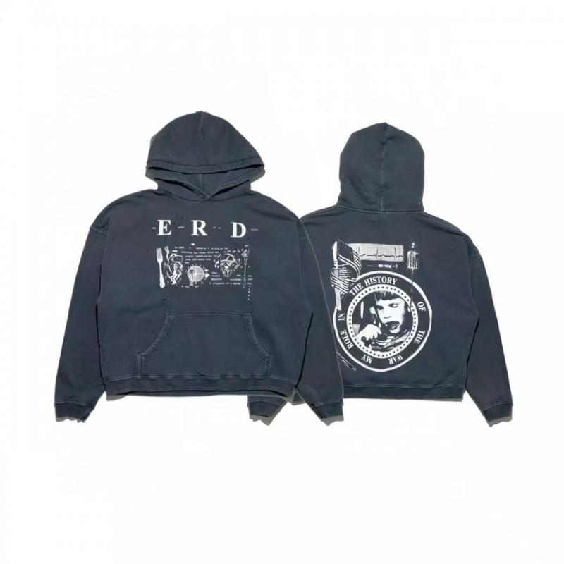Oversized Vintage Washed Hooded Sweatshirt Men Women Teens Streetwear Loose Fit Cotton Pullover Fall 2025