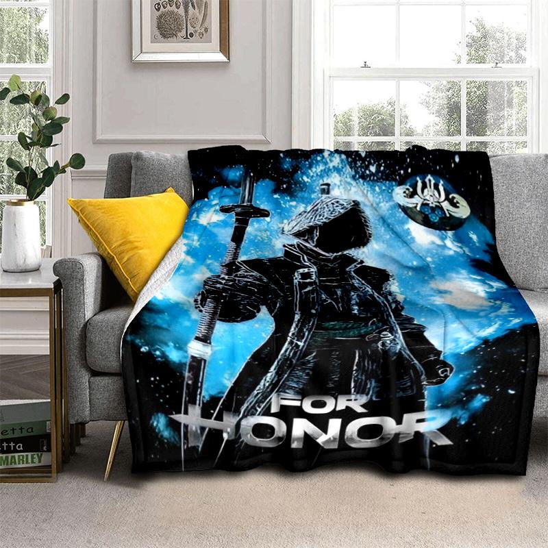 For Honor Theme Printed Blanket,Perfect for Couch, Bed, Travel & Outdoor Use | Machine Washable, Cozy & Durable.