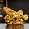 Copper Fish Ornament Golden Dragon Fish Yearly Luck Living Room Office Desktop Decoration