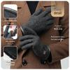 JIUMU Men's Winter Sheep Wool Touchscreen Gloves