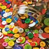 50pcs Random Color Resin Buttons, Multi Size Decorative Sewing Buttons for Clothing Scrapbooking Handmade Art Projects YMY