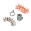 22 Pcs Set Plasma Cutter Electrode Tip Kit Brass Electrodes Tips Shield Cap and Standoff Guide for PT60