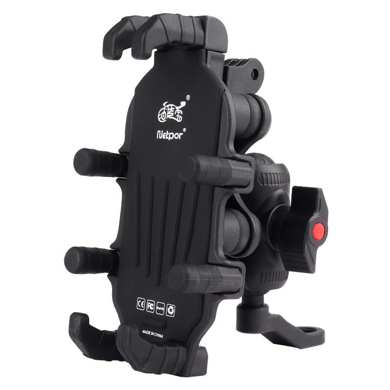 Octopus Shockproof Phone Holder Motorcycle Bicycle Stand 15W Wireless Charger 33W Type C Port Motorbike Bike Cellphone Bracket