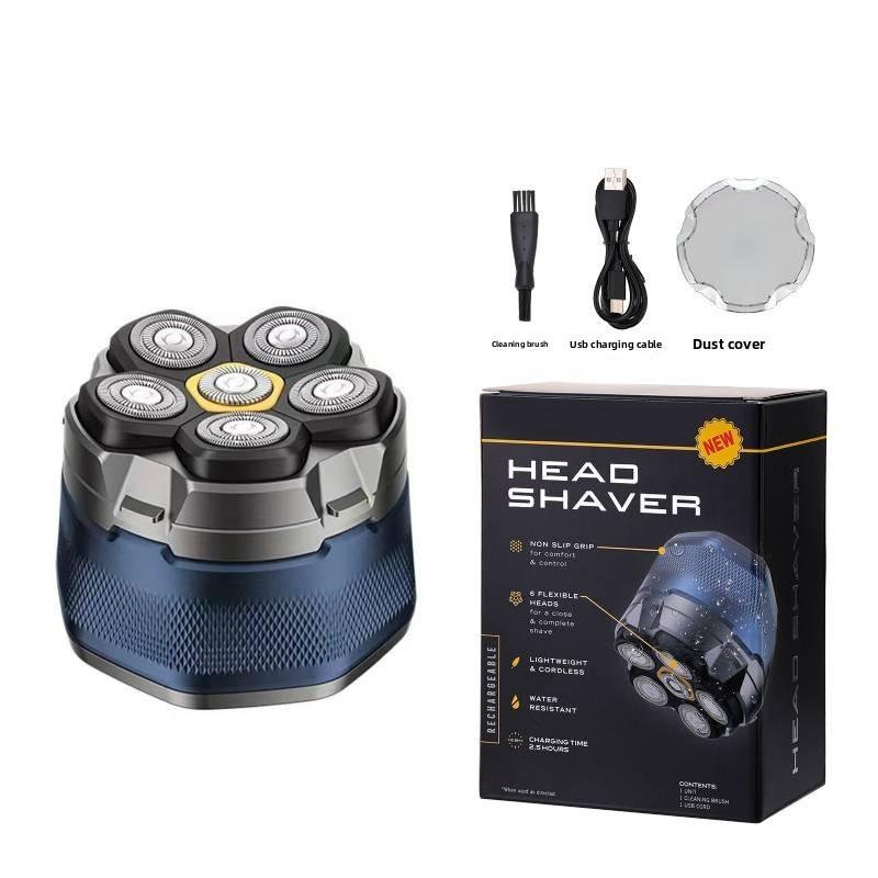 Electric Shaver With Magnetic Rotation Heads Rechargeable For Men Grooming