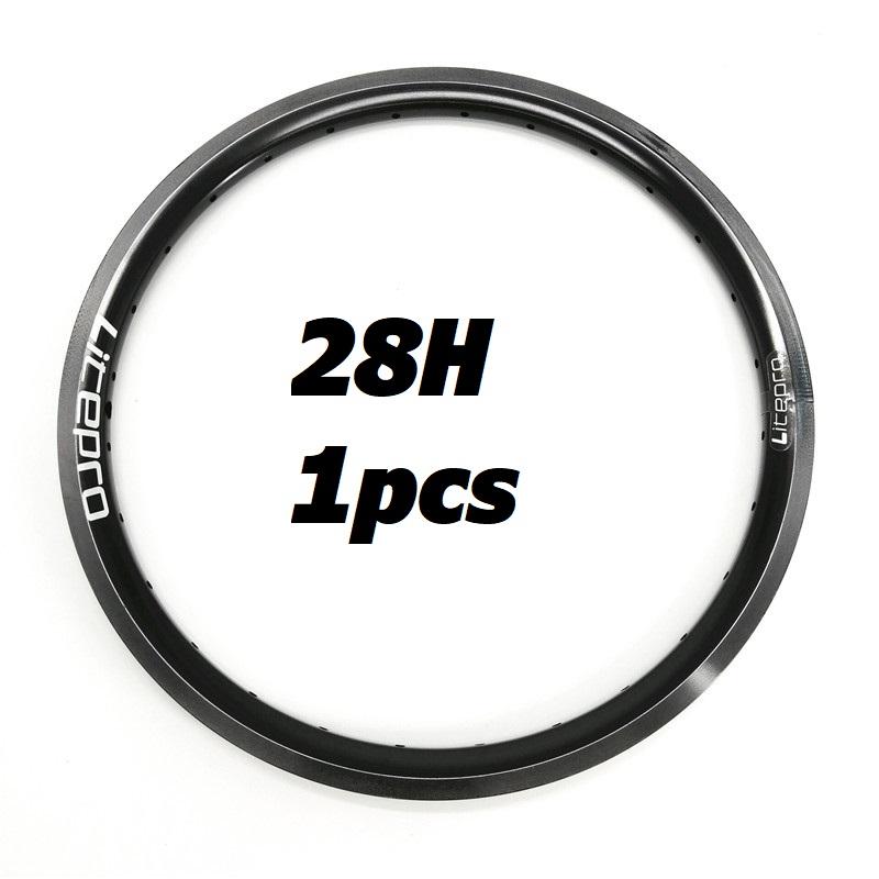 Litepro Rims 349 16x1-3/8 For Brompton Aluminum Alloy Double Wall All Black 20-24-28-36H Schrader valve Folding Bike Wheel Rim