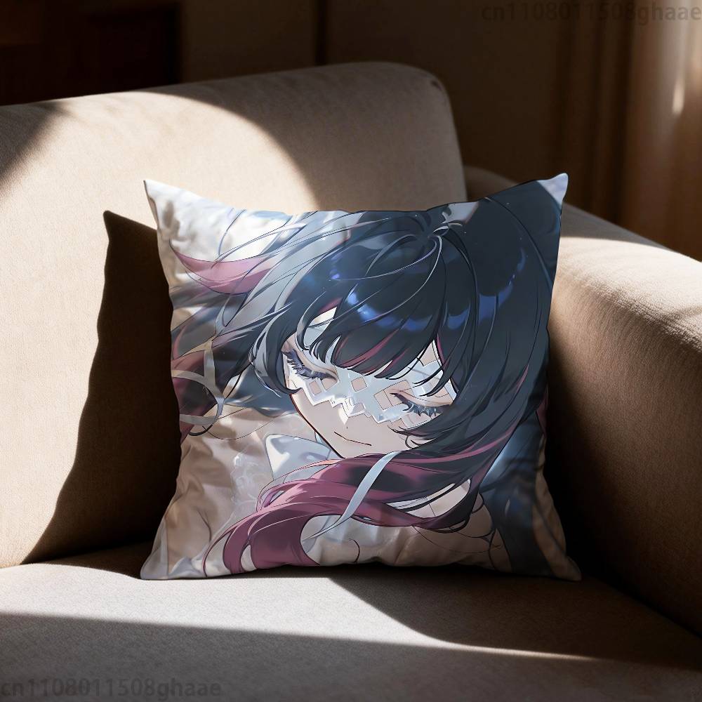 GGenshin Columbina Impact Pillow Case Sofa Living Room Bedroom Headboard Backrest Cushion Square Cushion Nap Time