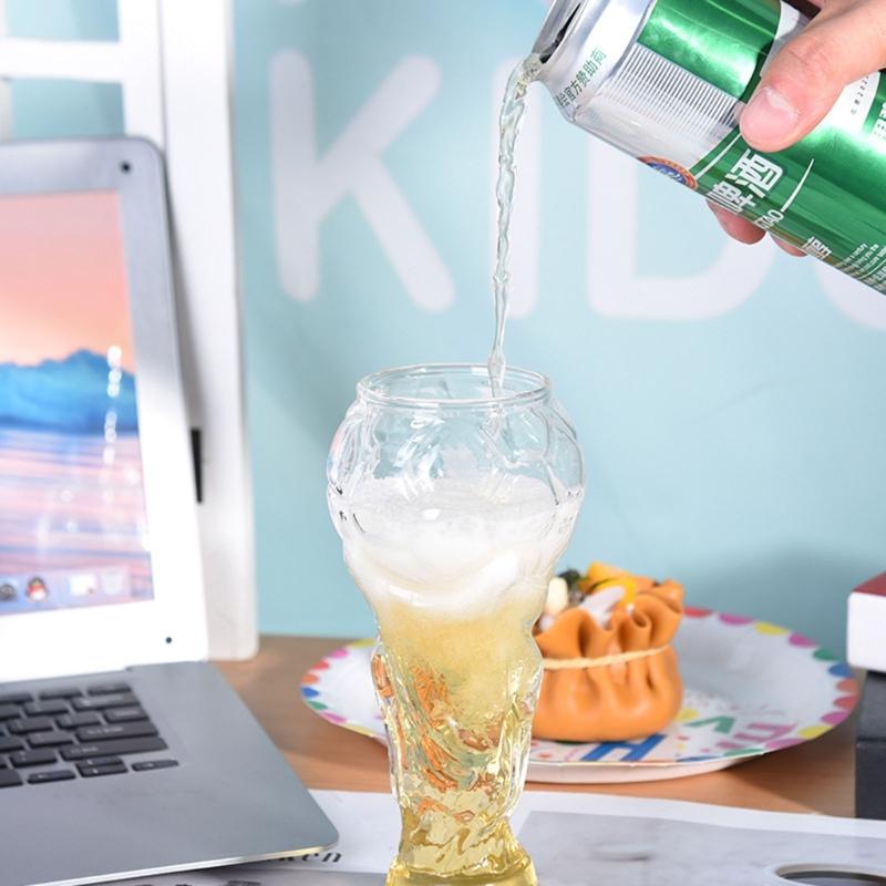 Sklenice na pivo ve tvaru trofeje Velkokapacitní skleněné poháry Letní džbánek na pivo Fotbalový zápas Sklenice na víno Sklenice na pití Odolné