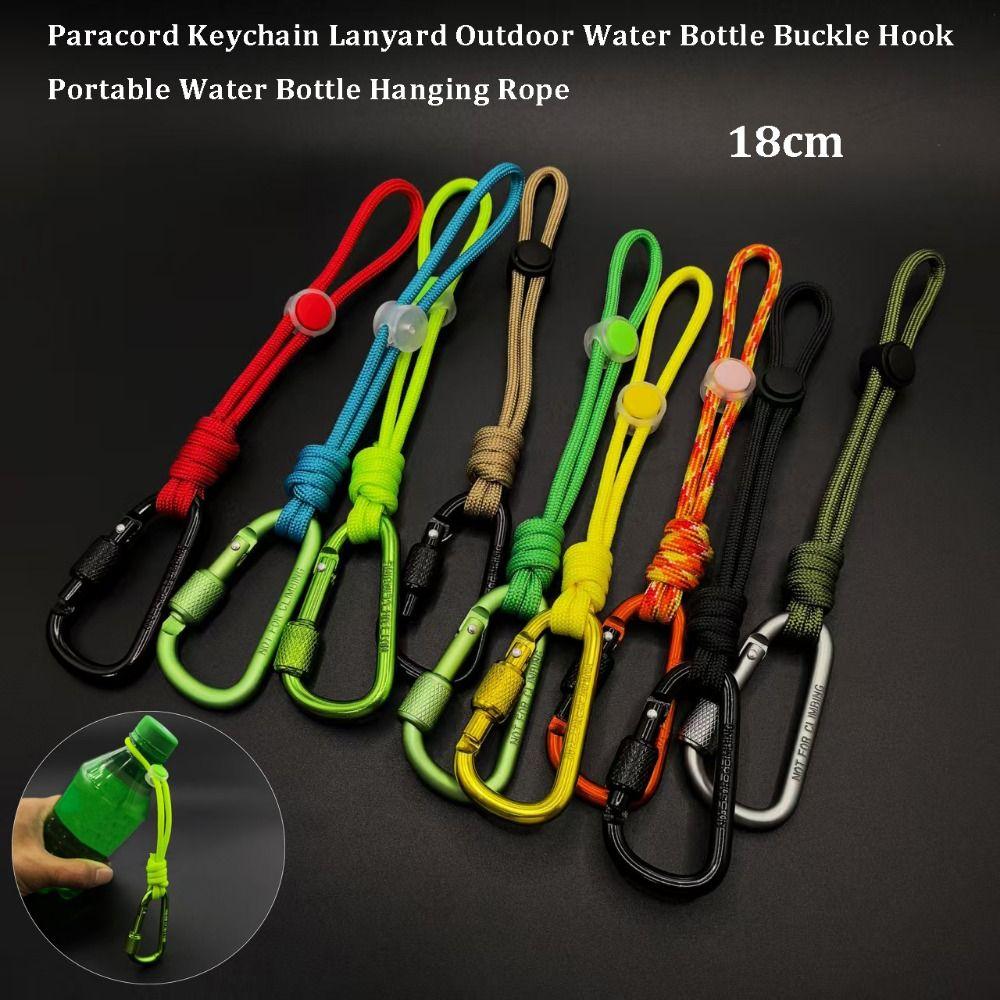 New Portable Paracord Keychain Lanyard Creative Multifunctional Outdoor Water Bottle Buckle Hook 18cm Water Bottle Hanging Rope