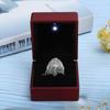 Ring Box Square Ring Jewelry Earring Coin Box with LED Light for Wedding Engagement