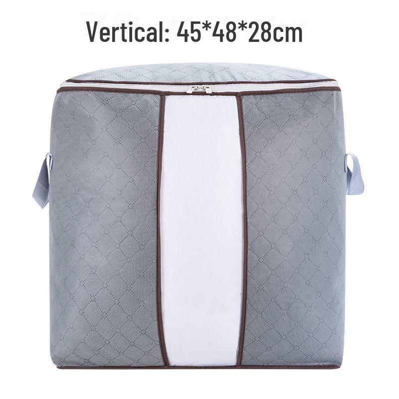 

Влагонепроницаемый прозрачный мешок для хранения одеял - толстый нетканый материал, большой вместимости и пыленепроницаемый серый