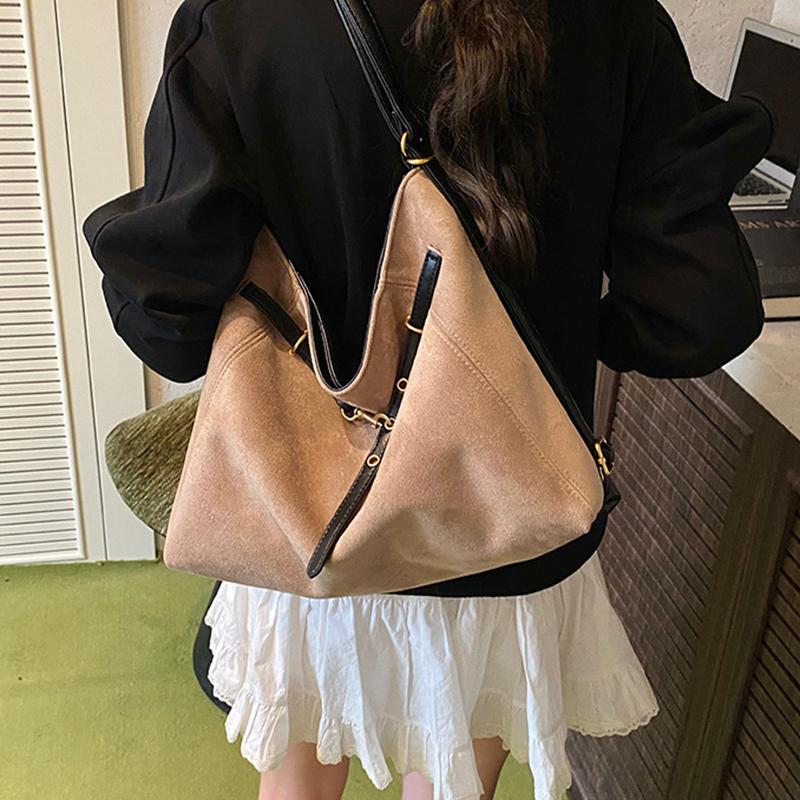Yogodlns Lazy Style Retro Single Shoulder Underarm Bag Minimalist Tote Bag Large Capacity Commuting Bag Crossbody Bags