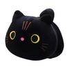 ORIJIRI Cat Plush Toy Black Cat Mochineko Cushion Cute Body Pillow Fluffy Chewy Toy Healing (Black)
