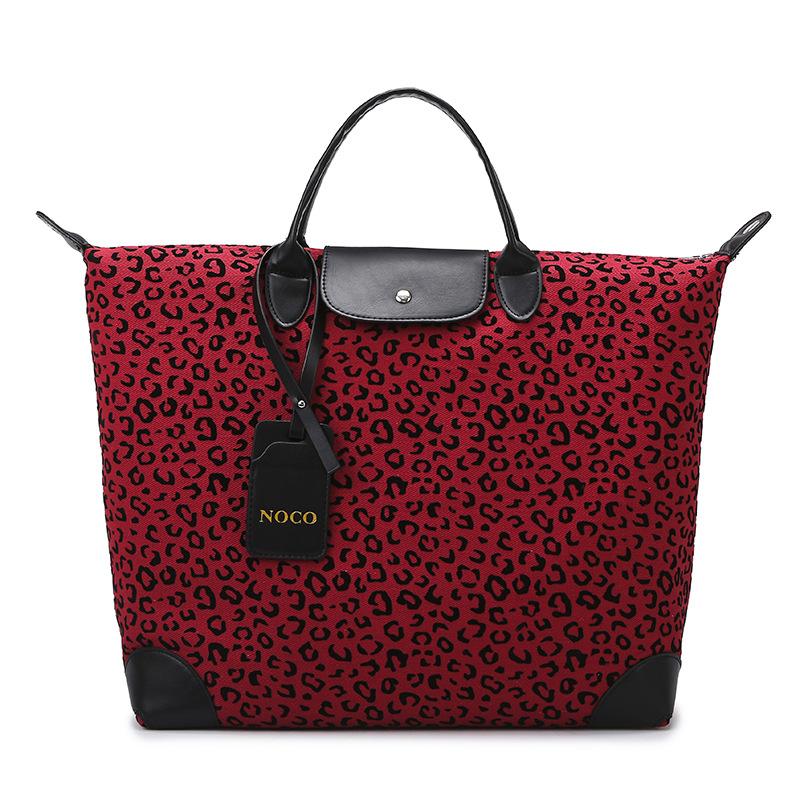 Leopard print travel bag women's new large-capacity multi-function personalized handbag sports fitness storage bag