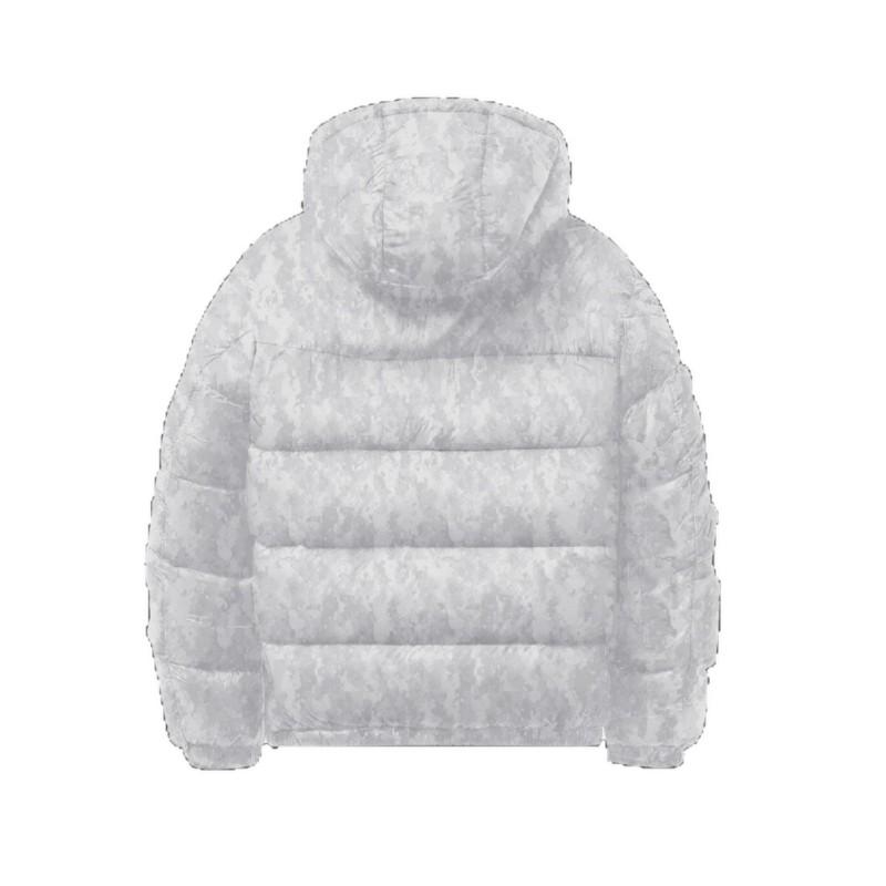 Hip Hop Style Oversized Hooded Cotton Jacket Men Women Camo Print Winter Casual Wear