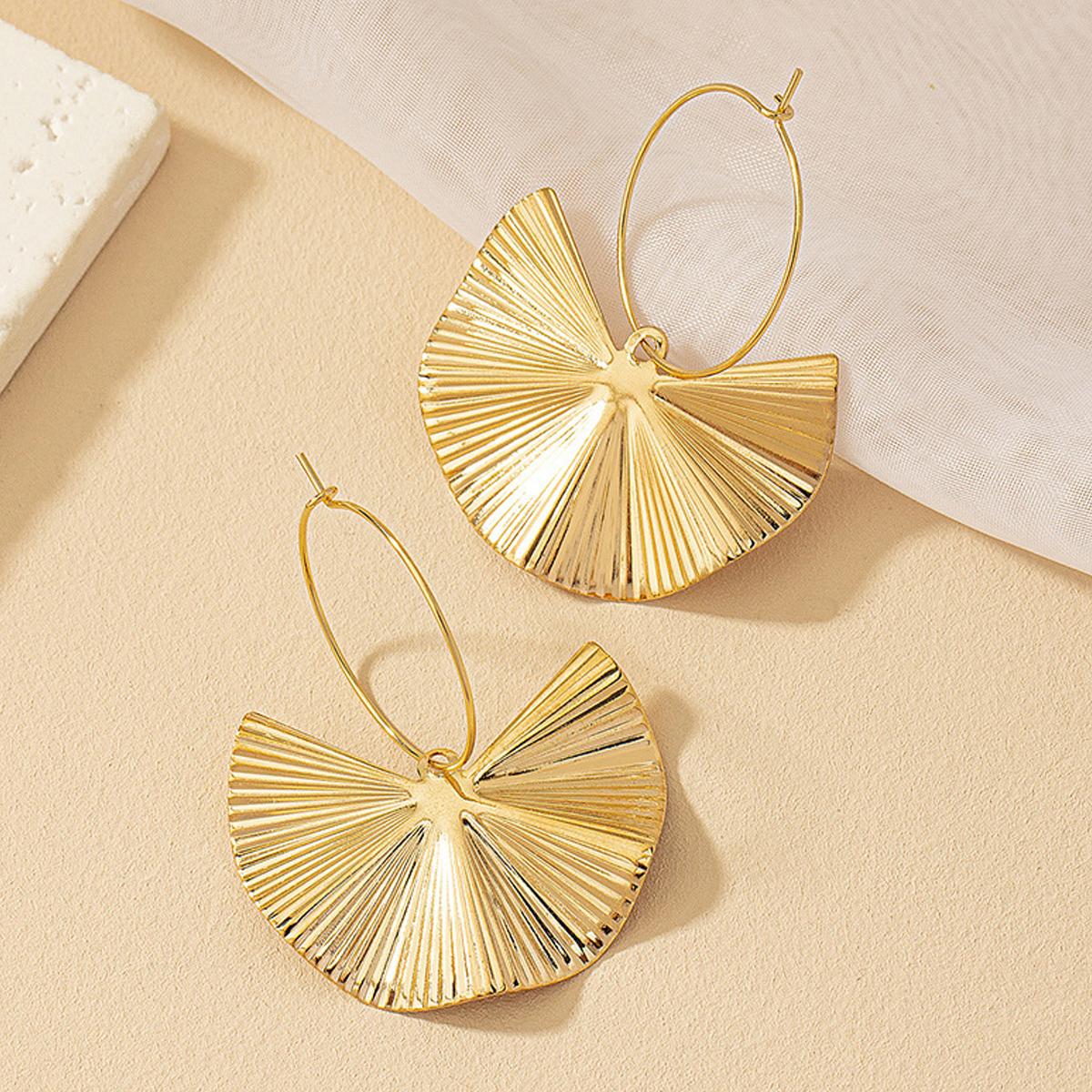 Exaggerated Ginkgo Leaf Earrings Ins Cool Personalized Temperament Leaf Earrings