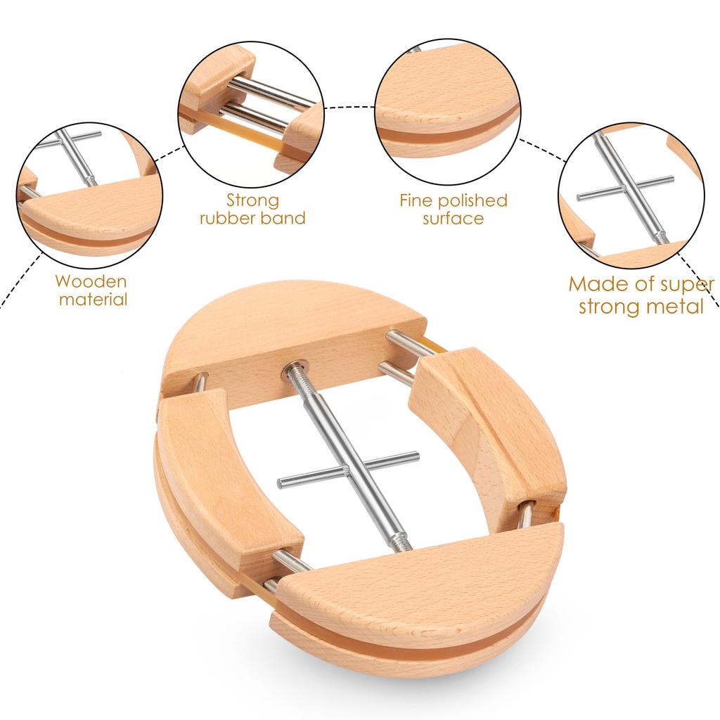 Wooden Hat Stretcher 4Way Adjustable Hat Stretcher Cap Shape Maintainer Premium Fedora Hats Rack for Storage Cowboy Baseball Cap