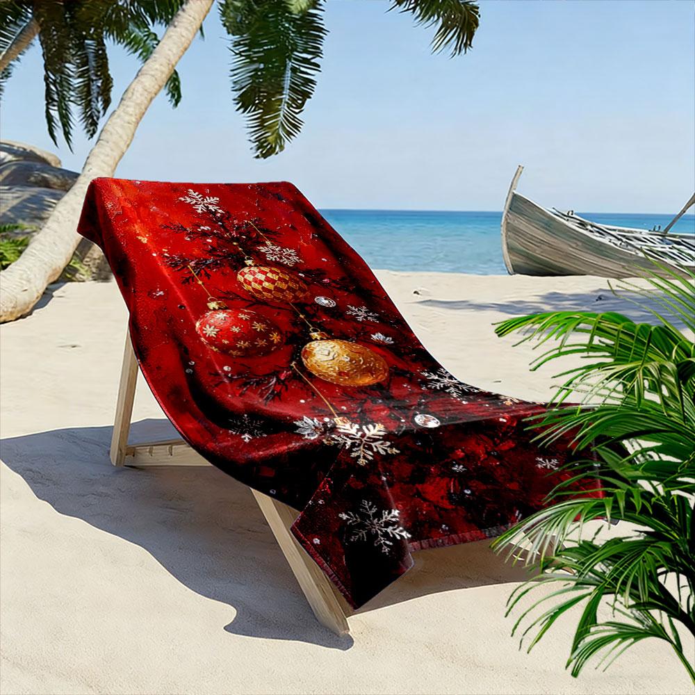 Golden festive elegance blooms Print beach towel, quick drying, suitable for travel, outdoor sports, jogging, the beach and swimming, gift
