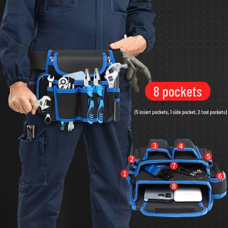 Durable Multi-Function Oxford Cloth Tool Belt for Electricians, Carpenters, and Plumbers