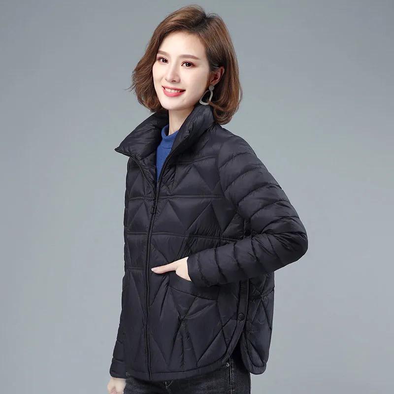 Down Padded Jacket Women's Lightweight Short Fashion Casual Winter Jacket Women's Loose Thick Padded Jacket