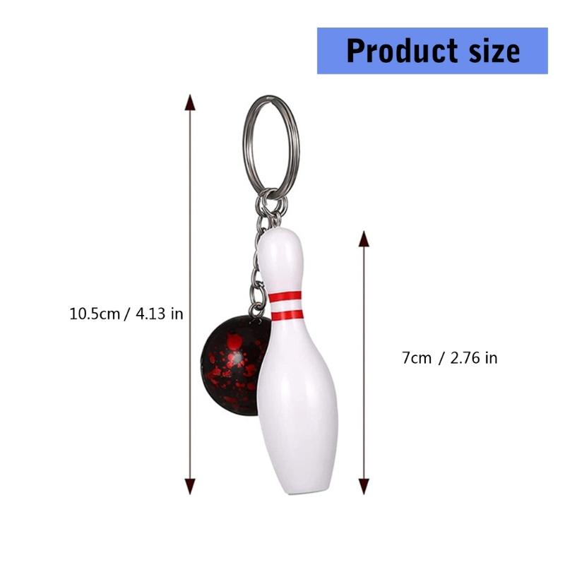 Bowling Pin Keying Car Key Chain Bowling Hanging Ornaments Keychain Sport Keychain Bag Pendant Keychain