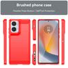 For Motorola Edge 50 Fusion 5G TPU Case Carbon Fiber Texture Brushed Phone Cover