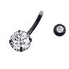 Mulheres Zircônia Cúbica Barra Umbigo Anel de Umbigo Joia de Piercing Corporal Presente
