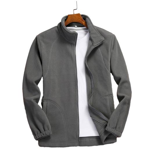 

Men Winter Coat Thickened Soft Warm Solid Color Stand Collar Neck Protection Zipper Closure Long Sleeve Cold Resistant Men Jacket 3XL сірий