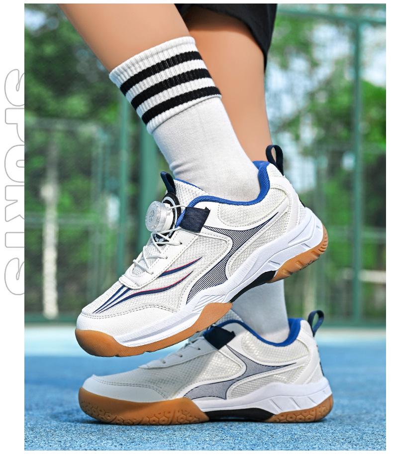 Autumn 2025 Kids' Sports Badminton Shoes with Rotating Buckle