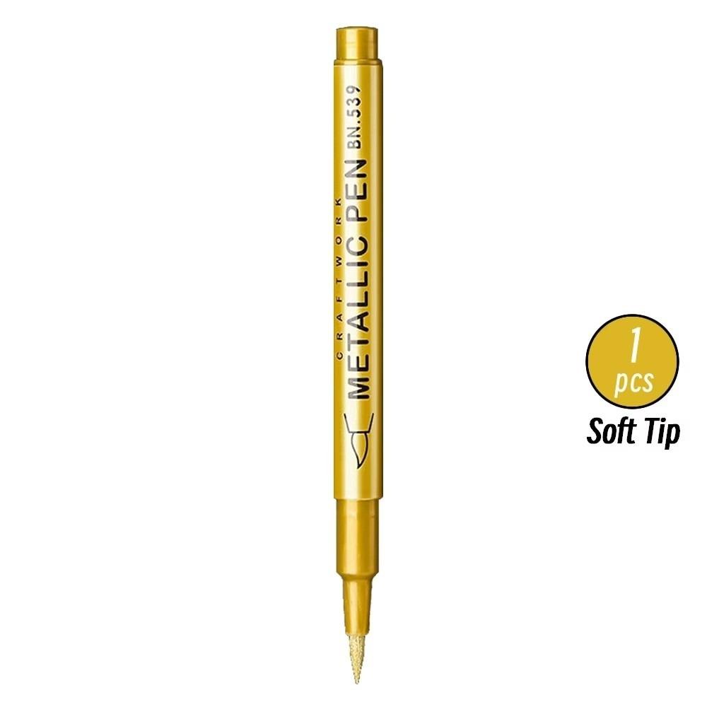 New Portable Metallic Color Craft Pen Multifunctional Soft Metallic Color Paint Markers Signature Pens Hard Drawing Pen
