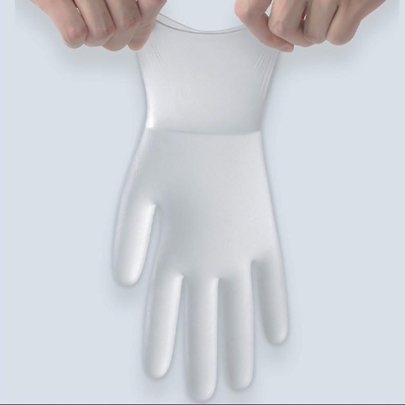 Transparent Disposable PVC Gloves - Powder-Free, Food Safe, Thickened for Household and Kitchen Use