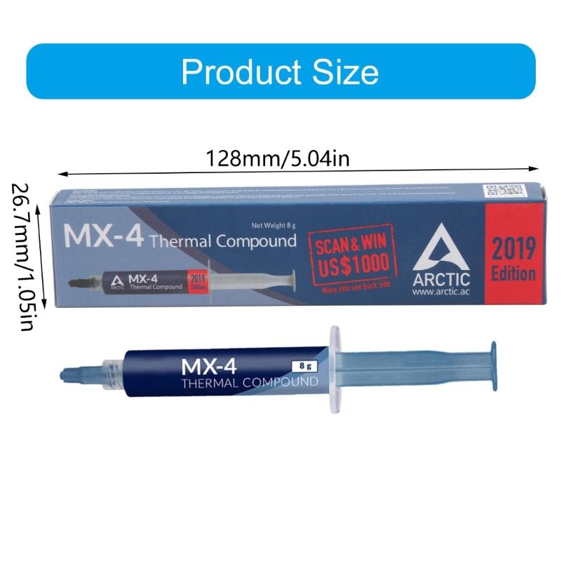 MX4 Thermal Paste Efficient Heat Conductivity Paste 8g For Universal Use In PC And Laptops MX-4