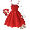 Barneklær om sommeren Cuhk Barn Sløyfe Slynge Prinsesse Motedress