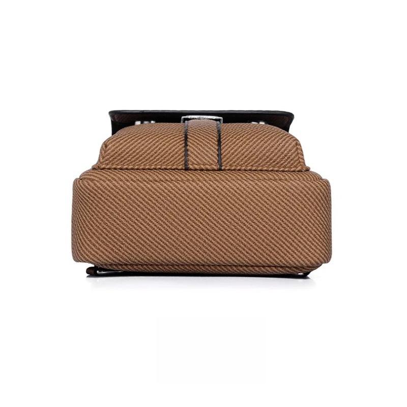 New Multi-Functional Men's Chest Bag PU Leather Crossbody Bag, Large Capacity Shoulder Bag,for Phone, Power Bank & Keys