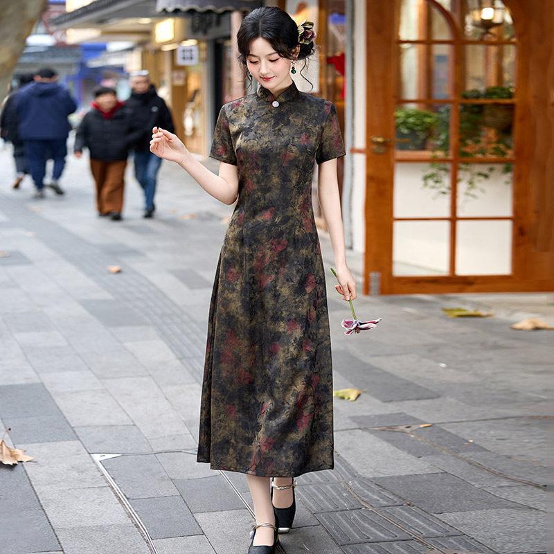 Skinny Aodai mother outfit national style new Chinese style improved cheongsam 1011 new women can wear dresses to work in summer