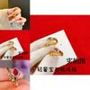 Elegant Vietnamese Gold Plated Adjustable Snake Ring For Women In Stunning Red And Green Gemstone Design