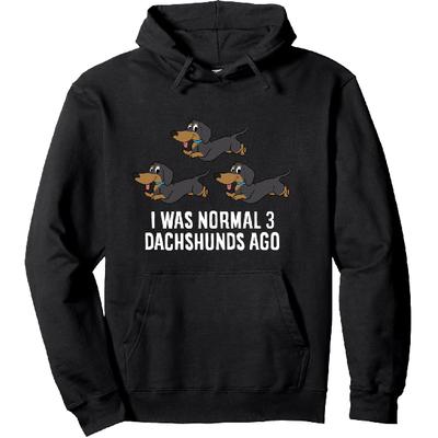 I Was Normal 3 Dachshunds Ago Funny Dachshund Owner Pullover Hoodie