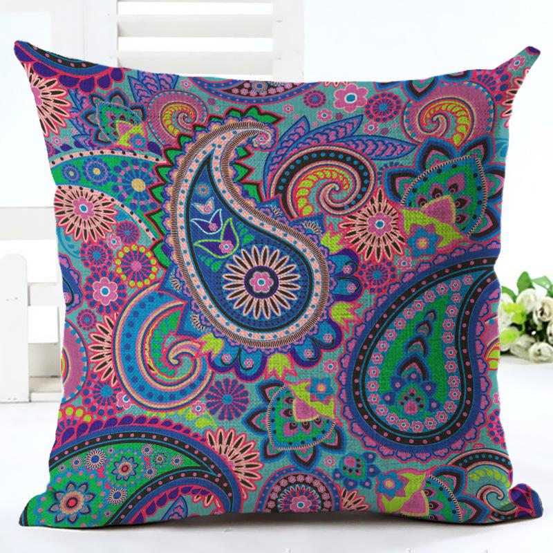 

Paisley Ethnic Printed Cushion Covers Vintage Bohemian Pillow Case Decor Sofa B