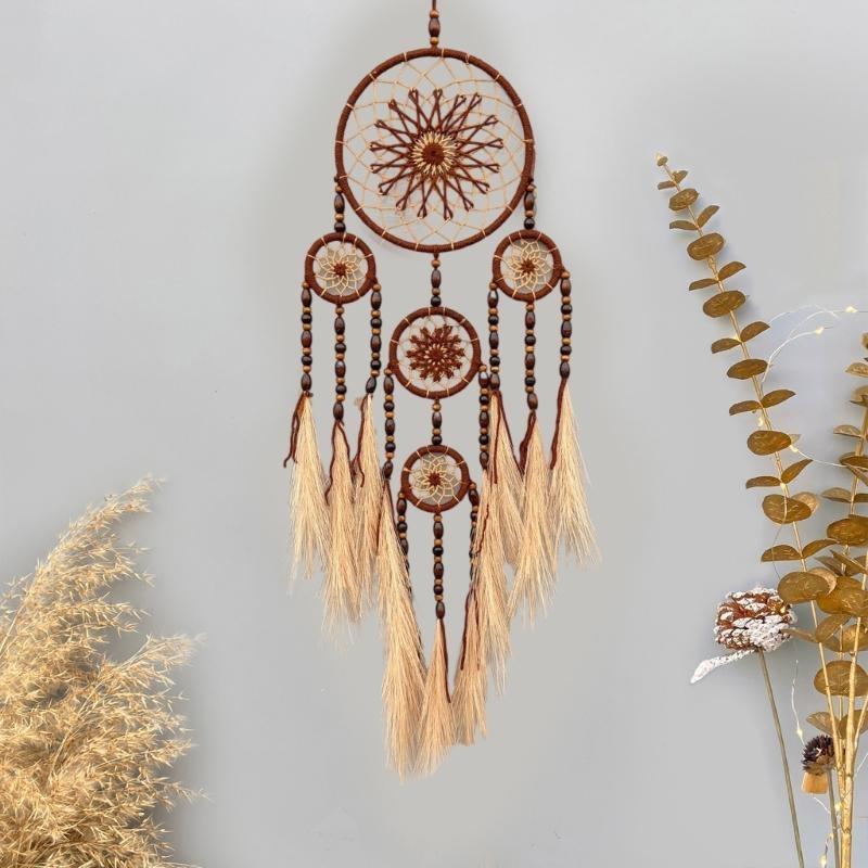 Pampas Grass Dreamcatchers Wall Art Ornament for Enhancing Interior Aesthetic