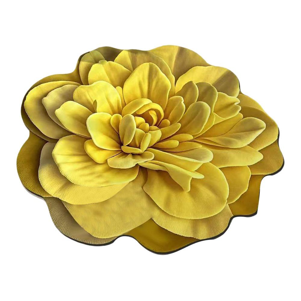 3D Plush Vision Flower Carpet Soft Absorbent Bathroom Floor Mat Non-slip Decorative Carpet for Living Room Tea Table Bedside