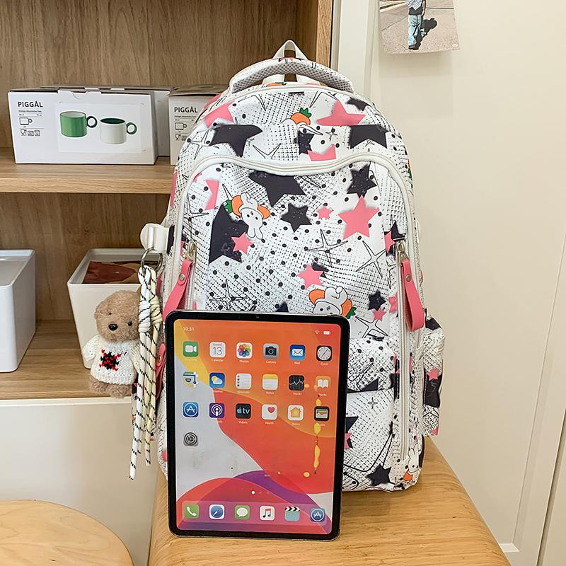 Studentský školní batoh s hvězdným potiskem Dámský batoh s velkou kapacitou