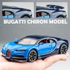 1/32 Bugatti Diecast Alloy Car Model Metal Pull Back Simulation Car Toy Boy Sports Car  Acousto-optic With To Open The Door Gift Car Toy