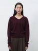 GENERALIDEA Whole Garment Wool V-Neck Knit Pullover [Burgundy] / Wbe4L05546